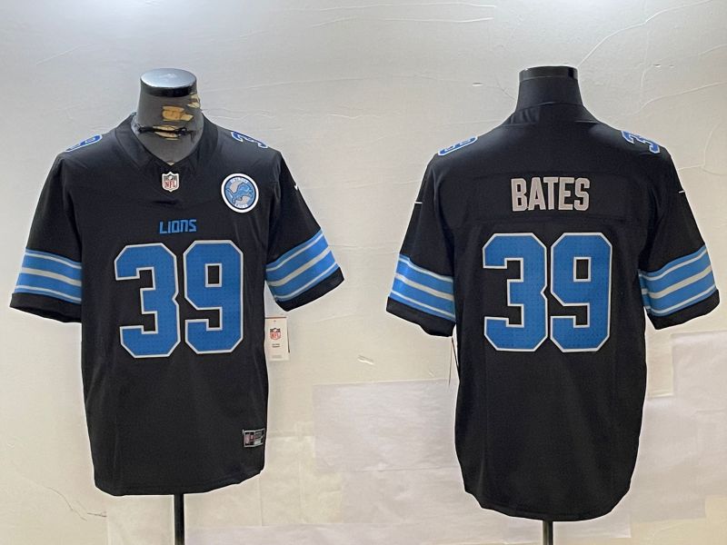 Men Detroit Lions 39 Bates Black three generations 2024 Nike Limited NFL Jersey style 2
